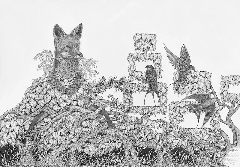 Surviving on one pure thought a day
36"H x 52"W
Graphite on paper
2019
