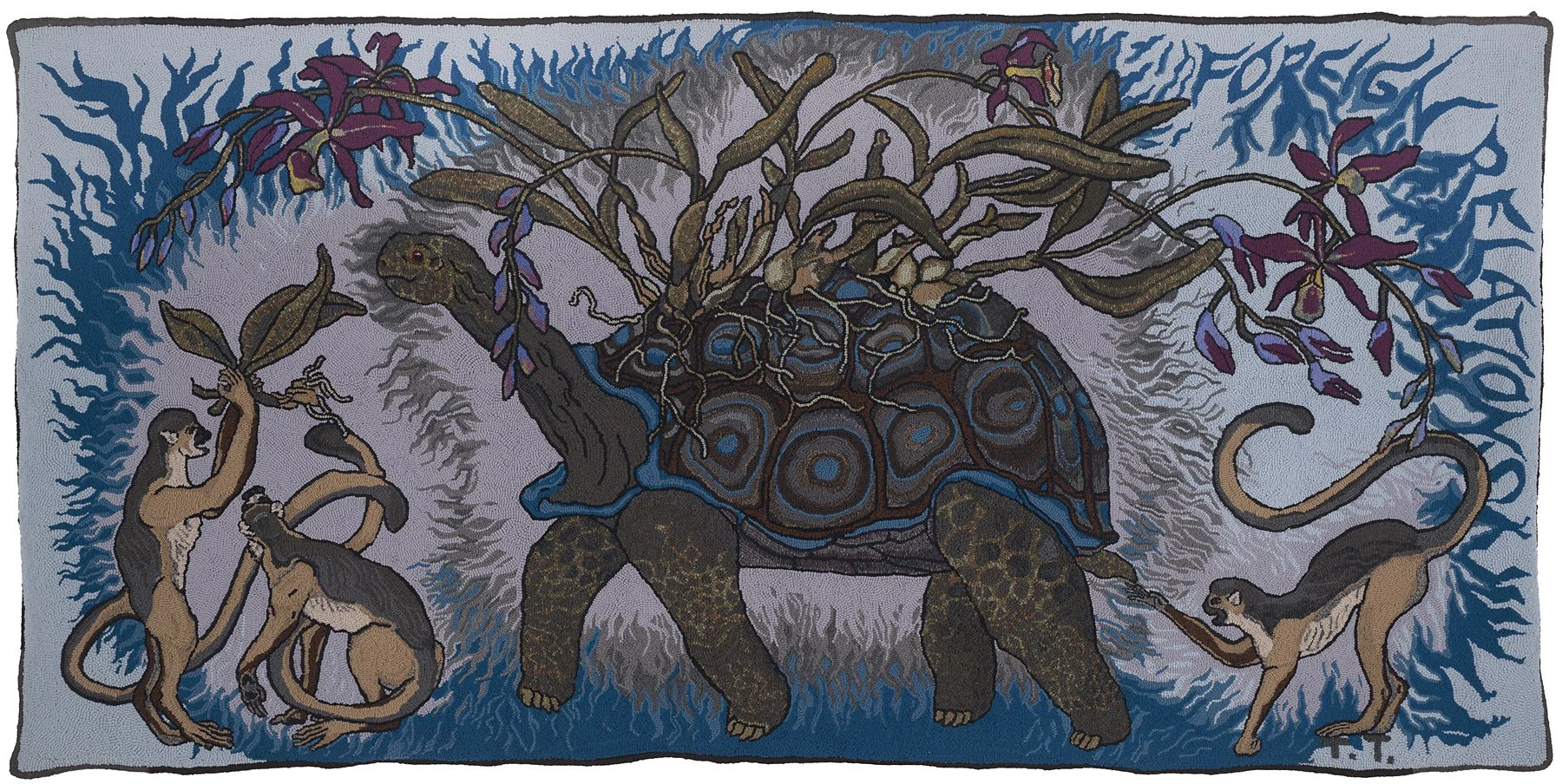 Foreign relations,
5' H x 10' W
Wool on linen,
2009