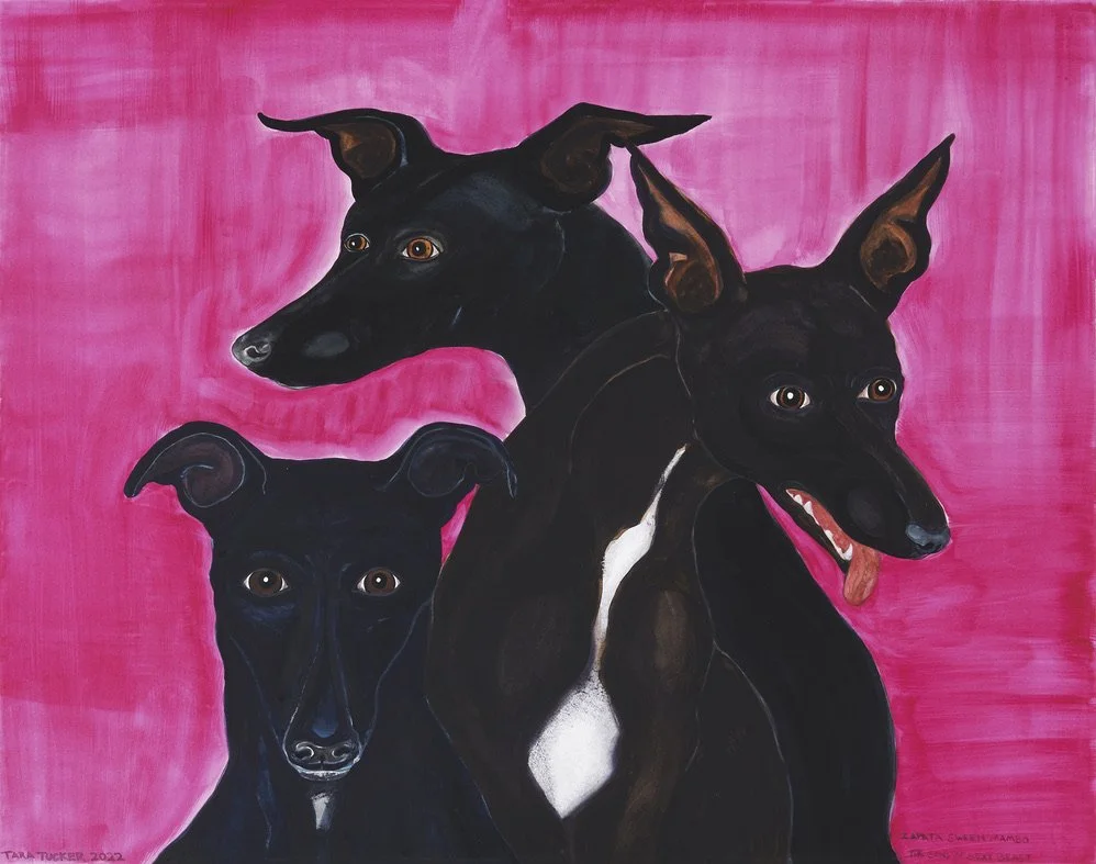 The sons of Sexy Beast,
23"H x 28" W,
Gouache on paper,
2022
