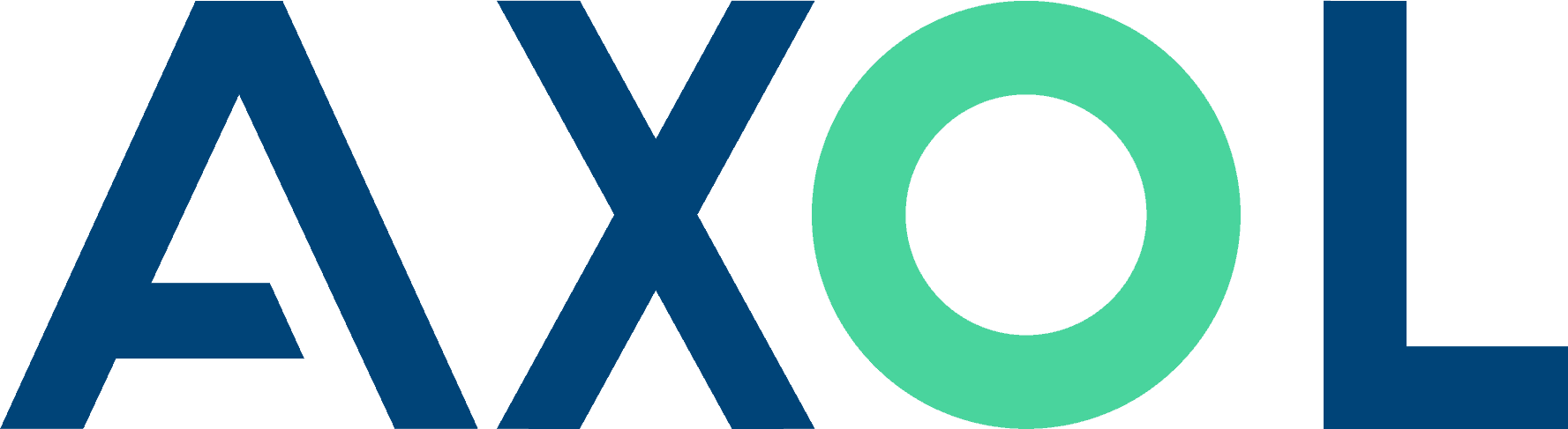 A large logo of the American television network AXS TV with black background, featuring bold capital letters in blue and teal colors.
