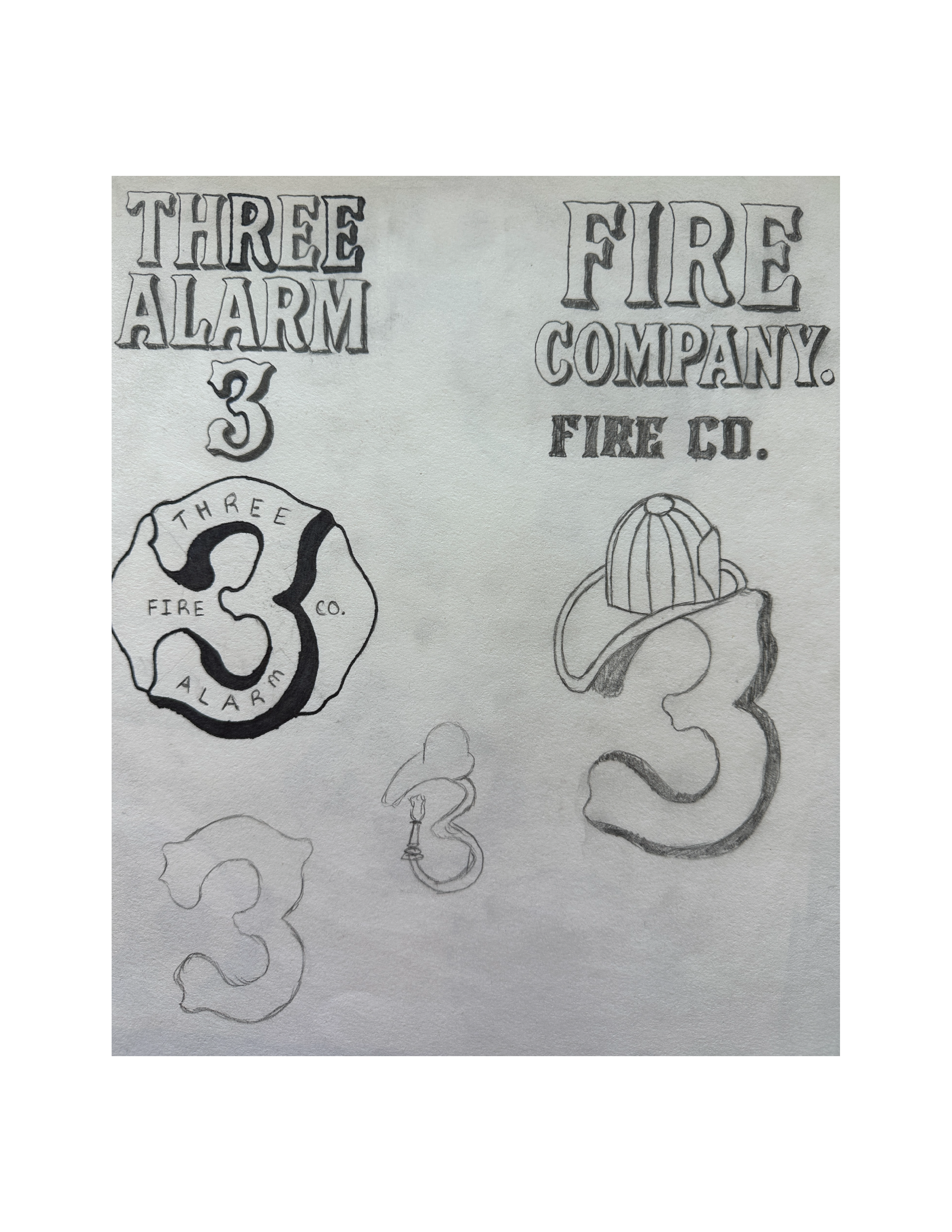 Three Alarm Initial Sketches