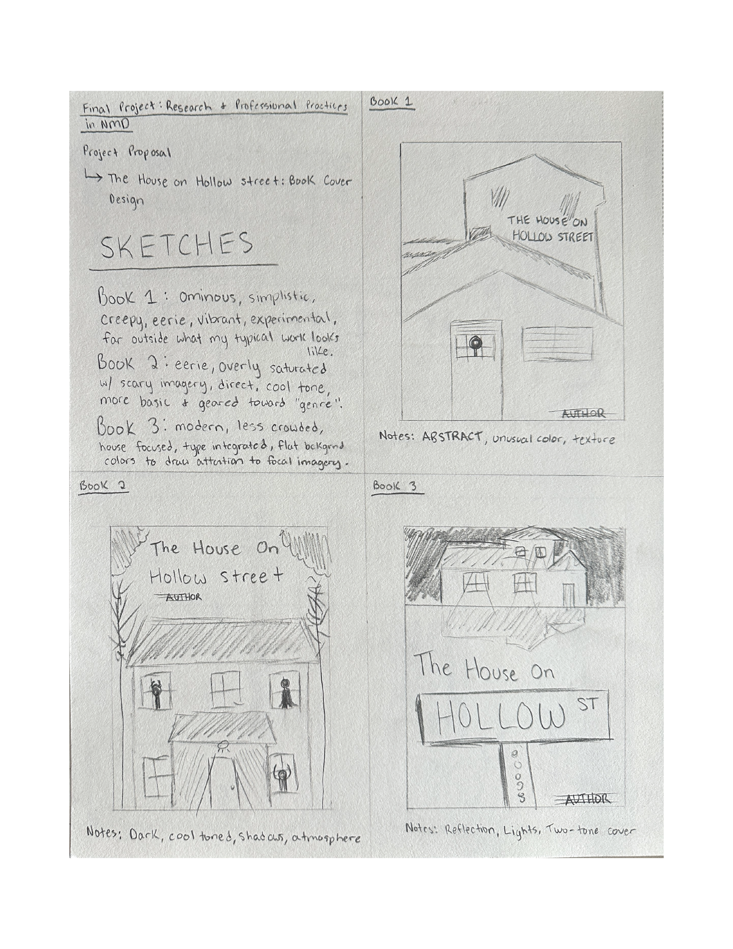 The House on Hollow Street Initial Sketches