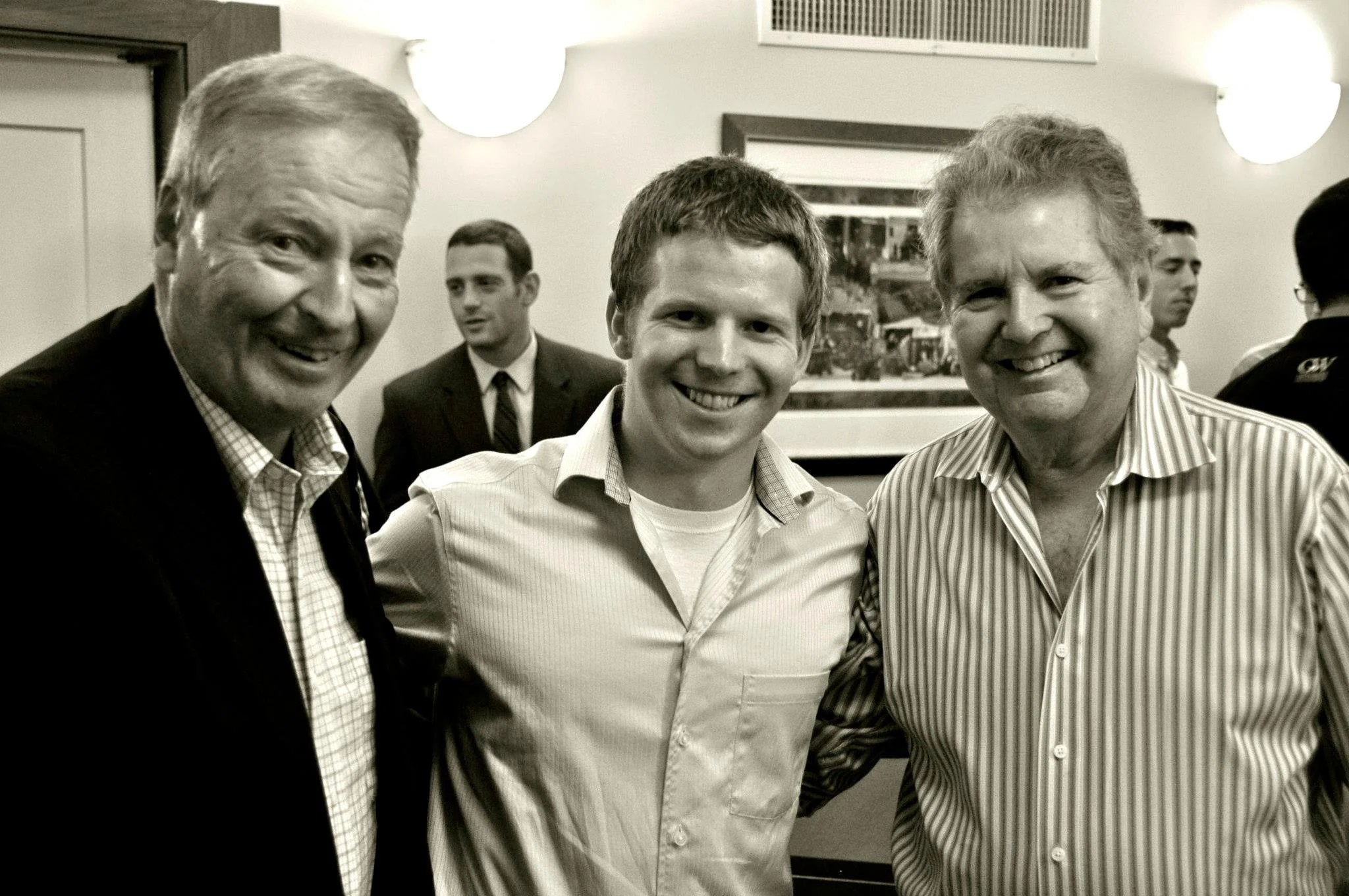 Fraternity alumni gathered for a photo.