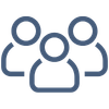 Icon of three people standing together