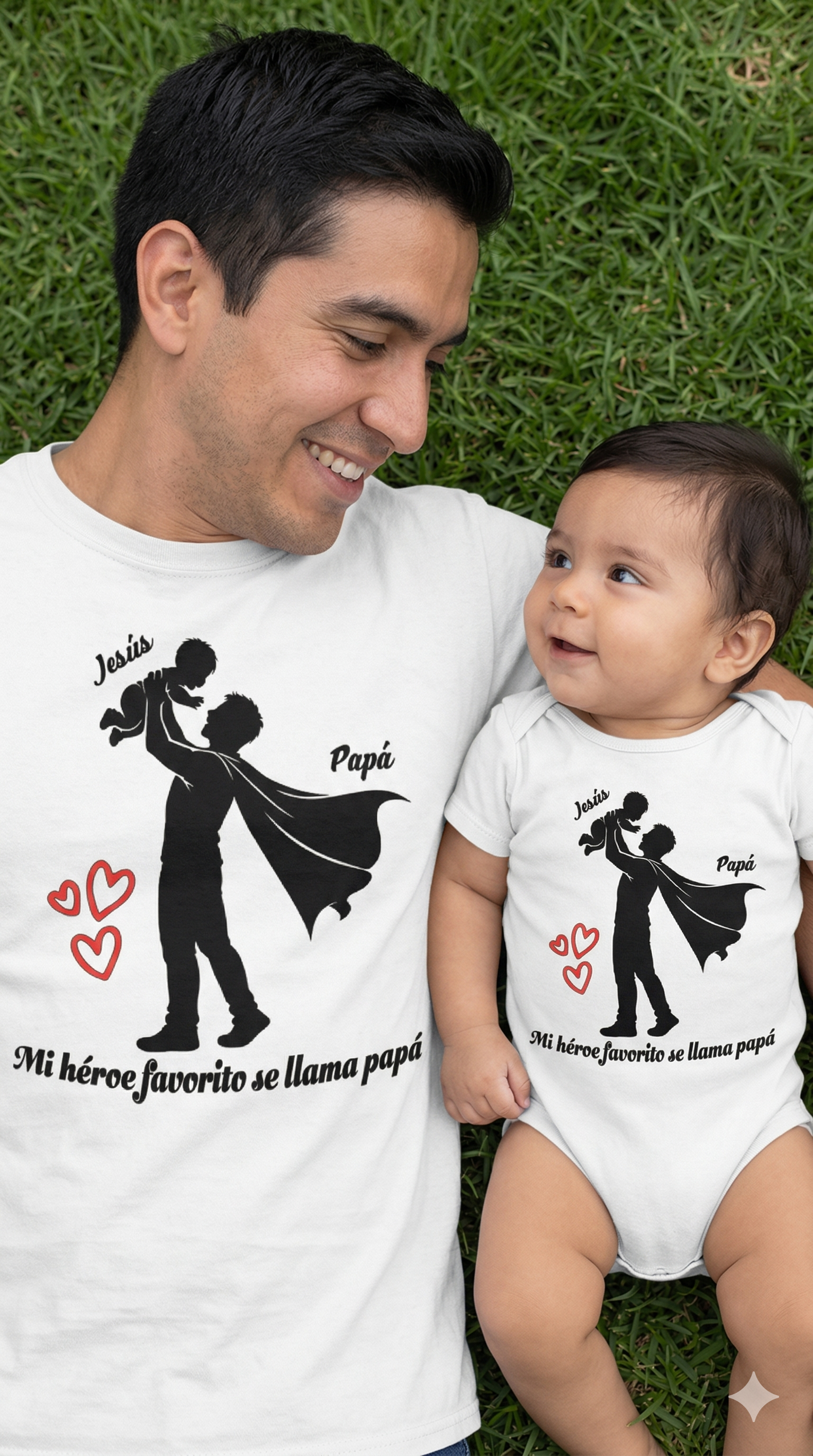 Pack Día del Padre Personalizado (Papá+Bebé/Infantil) -Héroe