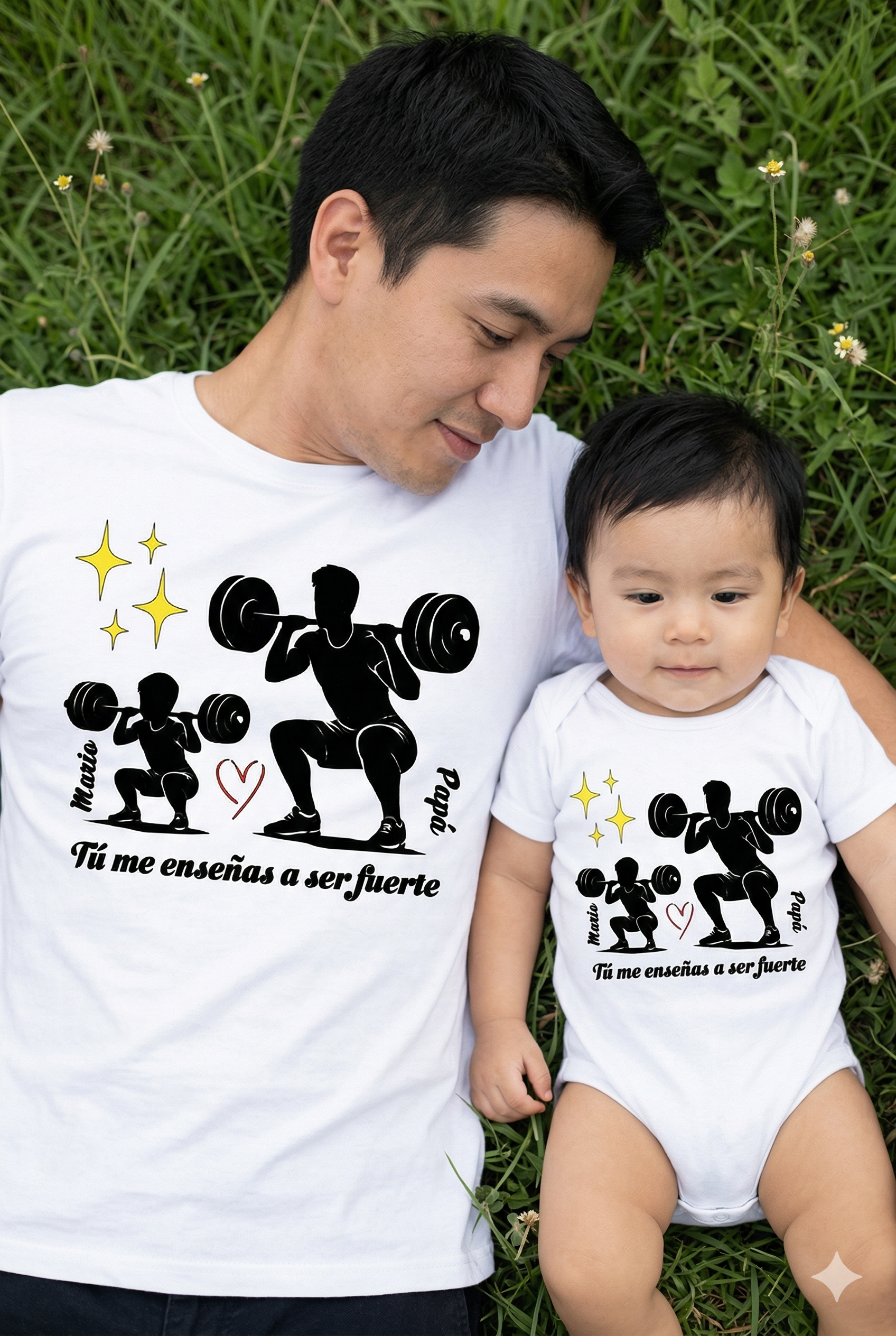 Pack Día del Padre Personalizado (Papá+Bebé/Infantil) -Pesas