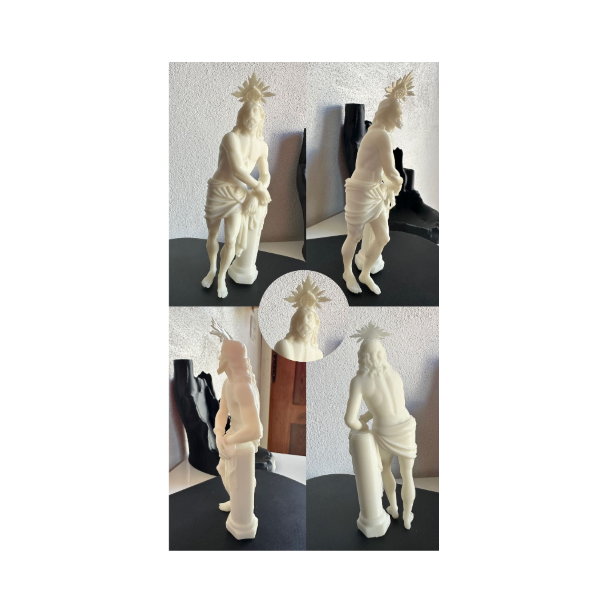 ✨ Cristo Amarrado a la Columna de Bullas – Figura en resina (15 cm)