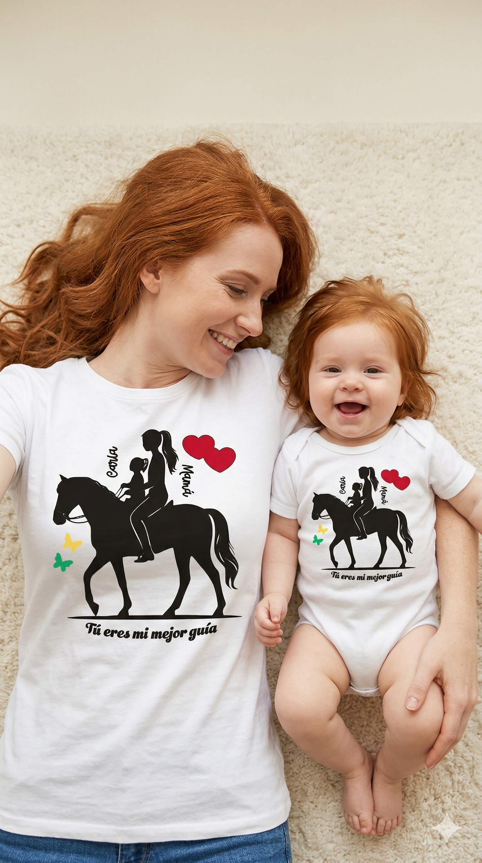 Pack Día de la Madre Personalizado (Mamá+Bebé/Infantil) -Caballo