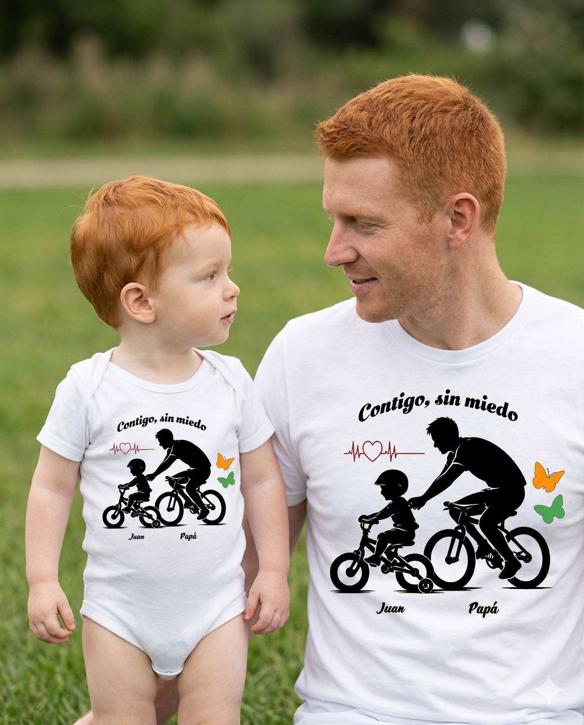 Pack Día del Padre Personalizado (Papá+Bebé/Infantil) -Bici