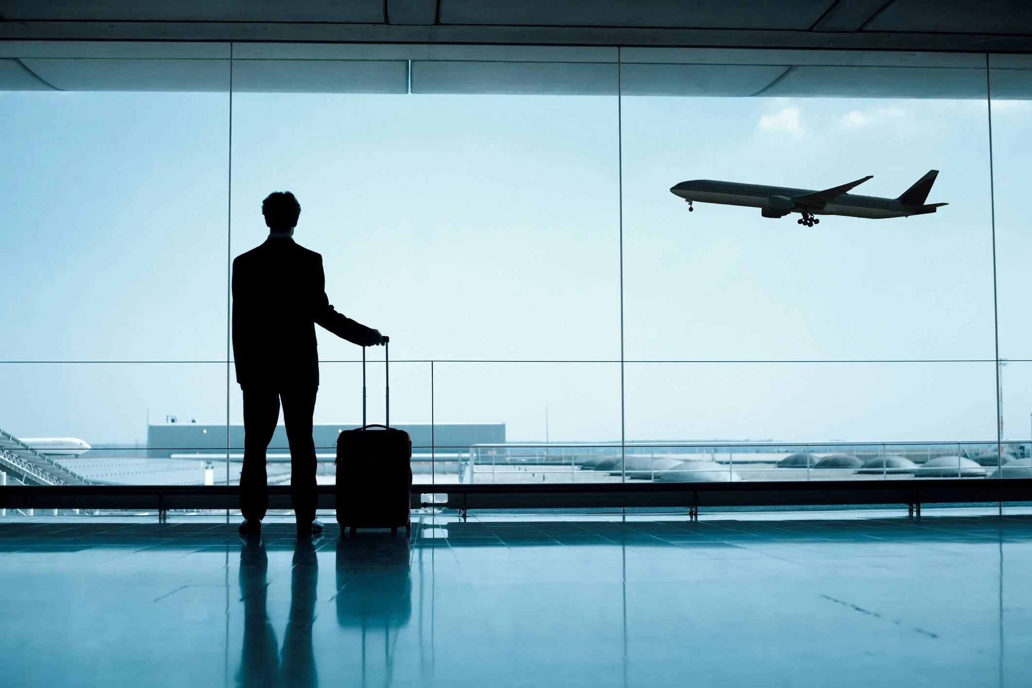 Vancouver traveller at YVR airport ready to fly using Aeroplan points