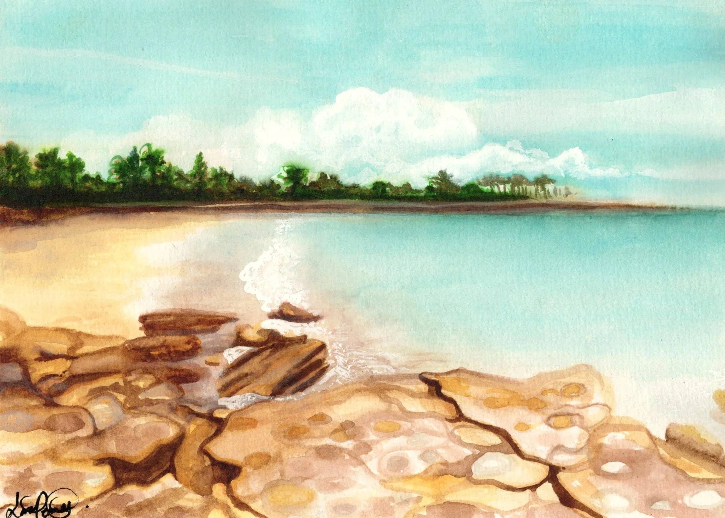 Nightcliff Foreshore Watercolour (Original)