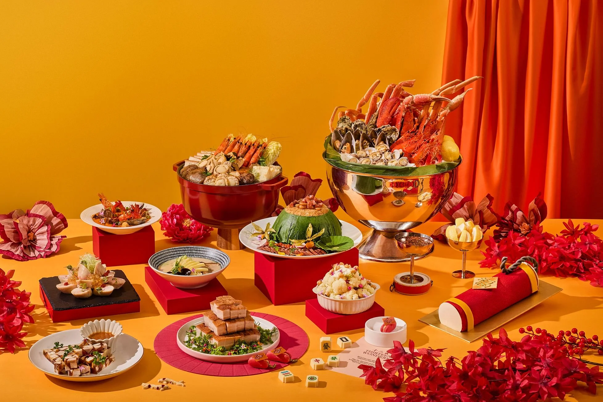 Concept shoot photographed for a Chinese New Year campaign at Racines Sofitel Singapore City Centre