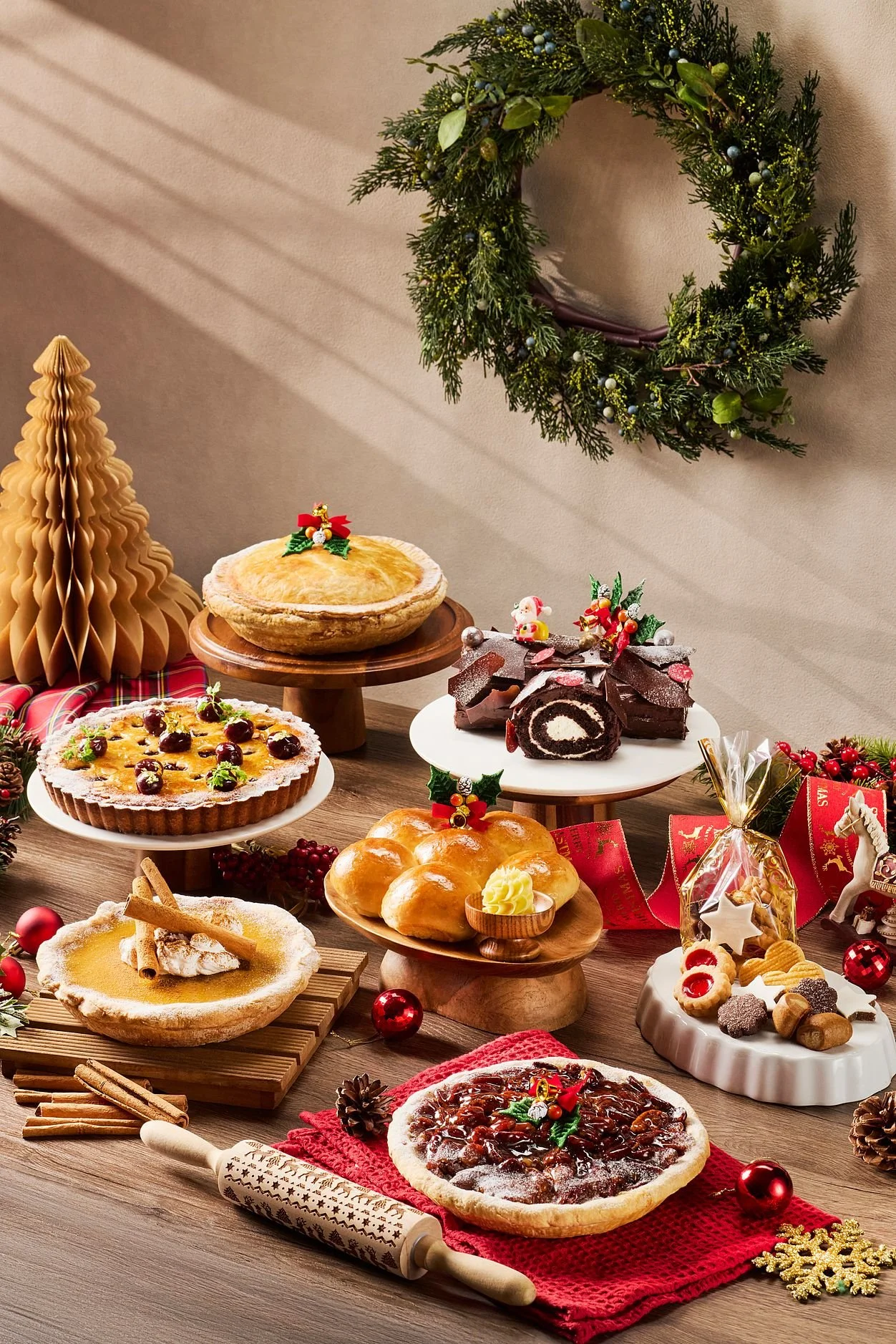 Seasonal menu key visual photographed for a Christmas campaign at The American Club in Singapore