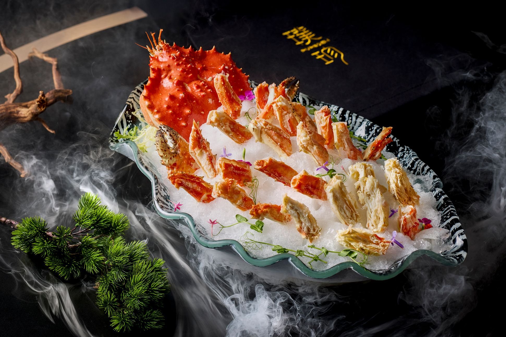 Alaskan king crab photographed for a menu concept for Pure Gem Chinese Cuisine in Singapore