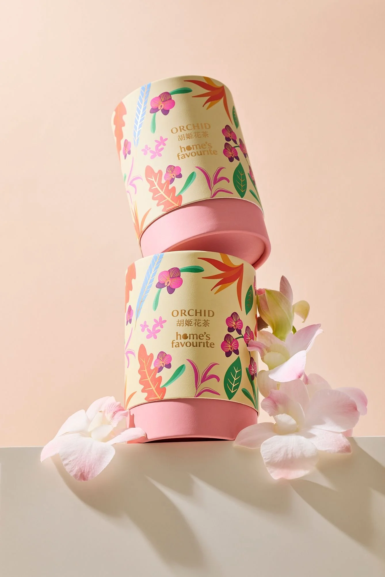 Orchid tea cookies photographed for lifestyle brand content for Home’s Favourite in Singapore