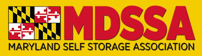 MDSSA Maryland Self Storage Association logo with Maryland flag design