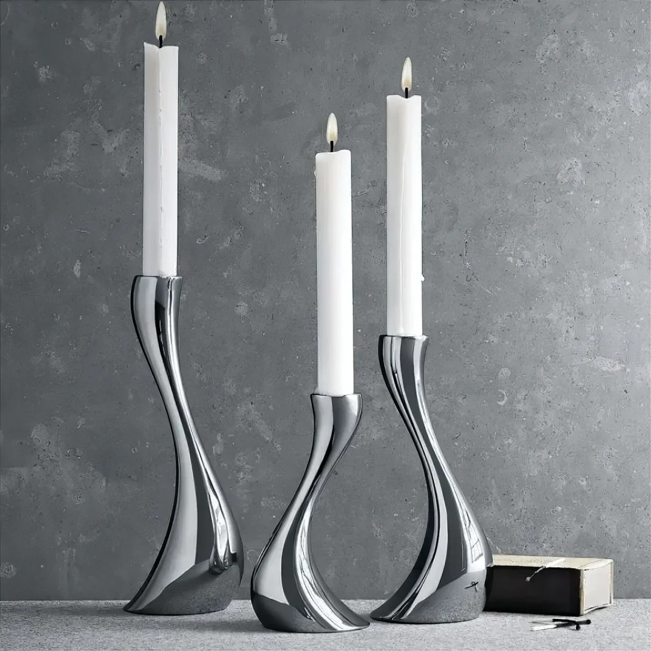 Cobra Three Piece Candleholder Set