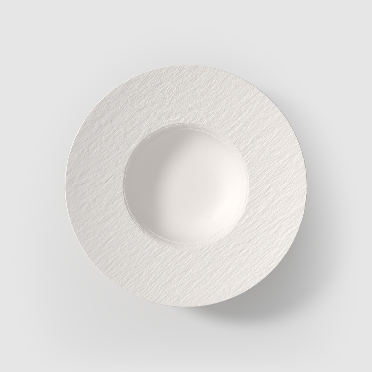 White Wide Rim Pasta Bowl