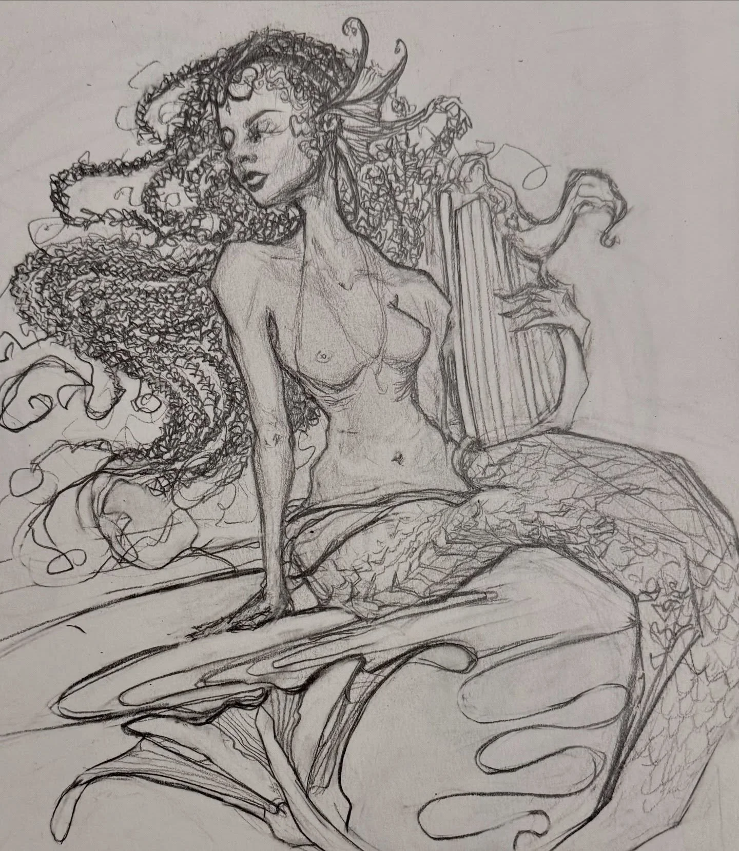 study of jc leyendecker&rsquo;s &ldquo;mermaid&rdquo;. Mer May is soon 🤩🤩🤩🤩

#mermaid #leyendecker #art #artist #study