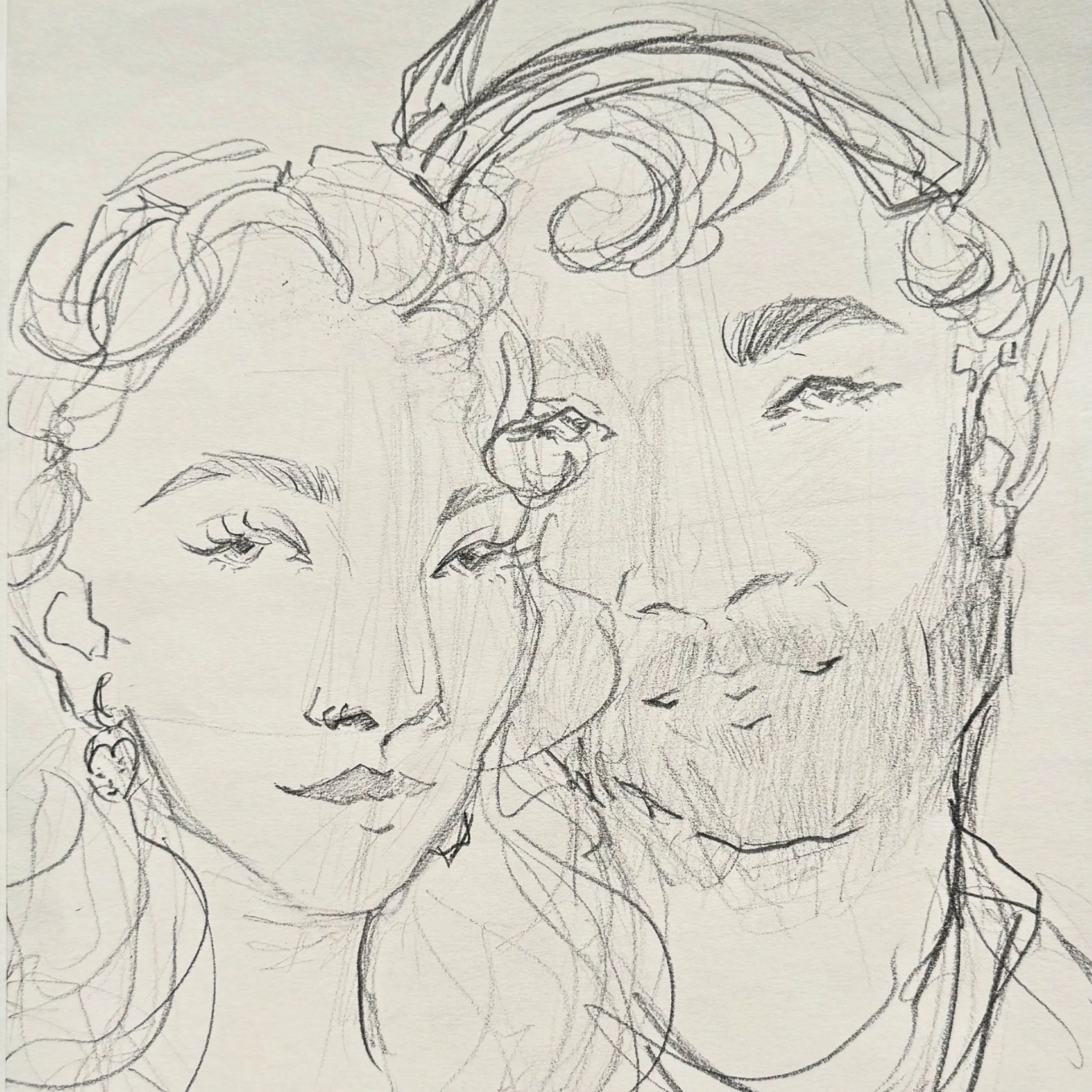a couple from Canada!! 

#portrait #illustration #portraitartist #art #portraitsketching
