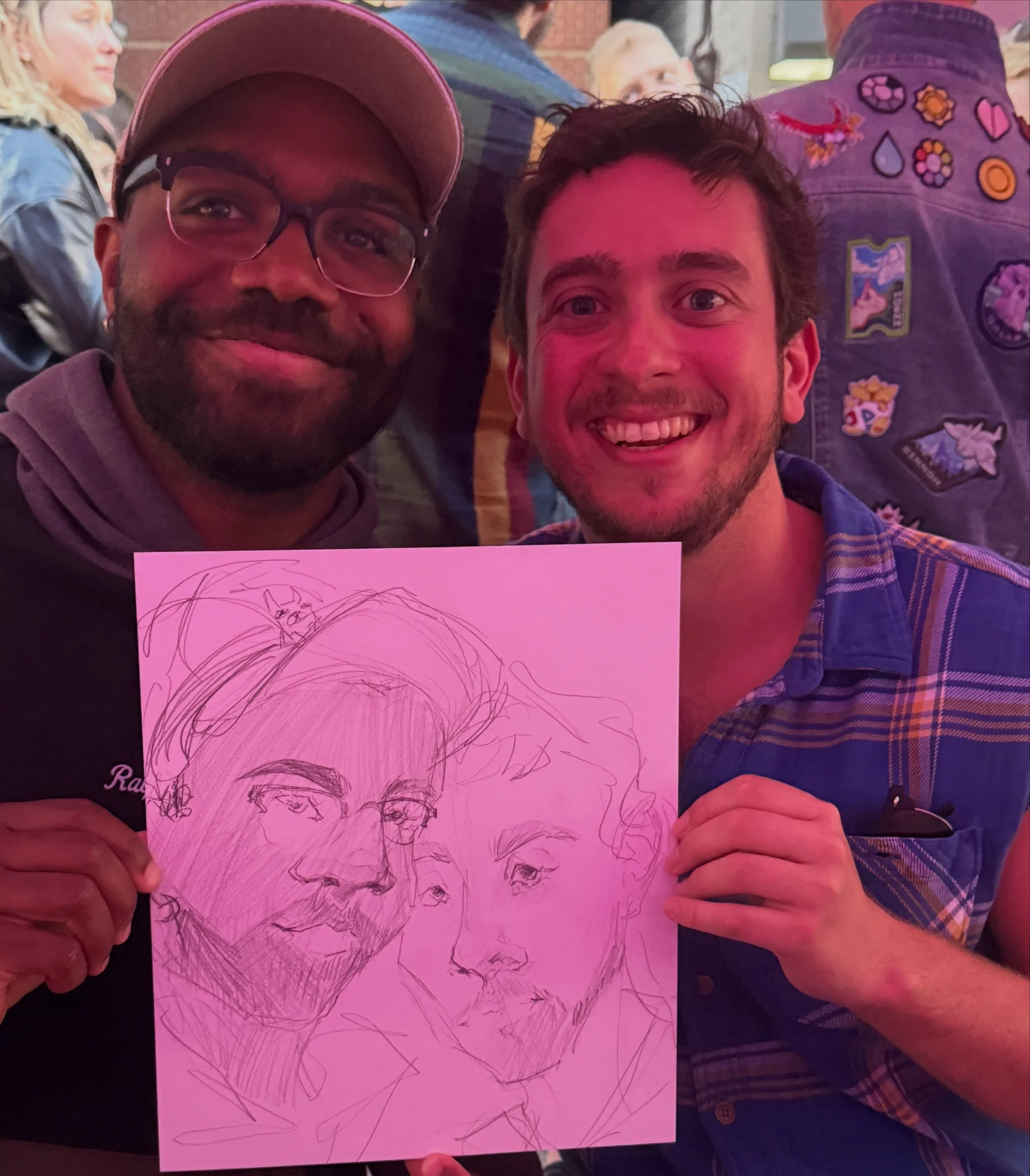 the cutest couples get the cutest couples portraits. find me at @dodivision !! 

#art #artist #couplesportrait #liveportrait #chicagoartist