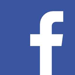 Facebook logo with a blue background and a black 'f'