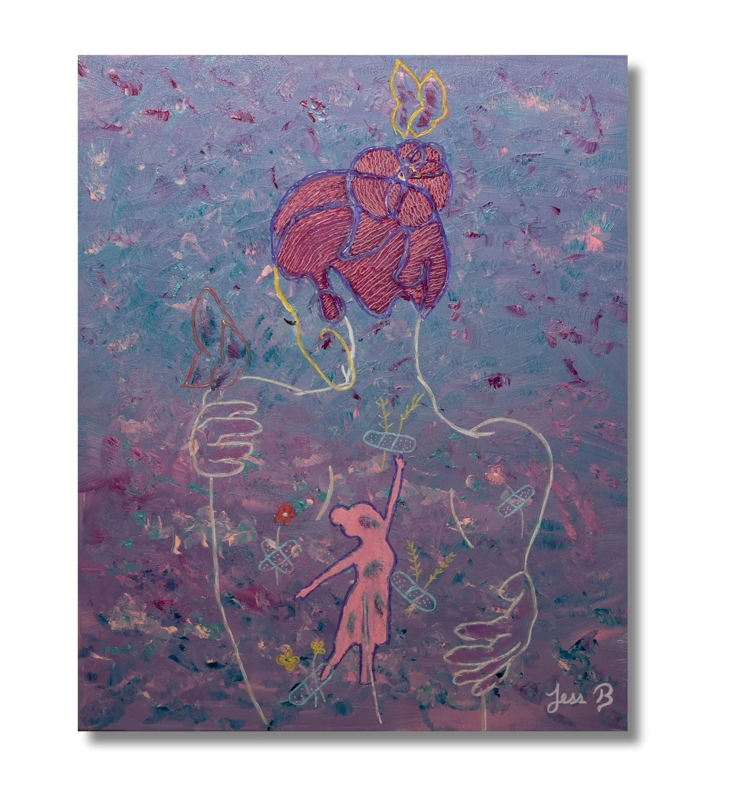 Cicatrización, Técnica : Mixta y acrílico sobre lienzo. Medidas 61 x 50 cm