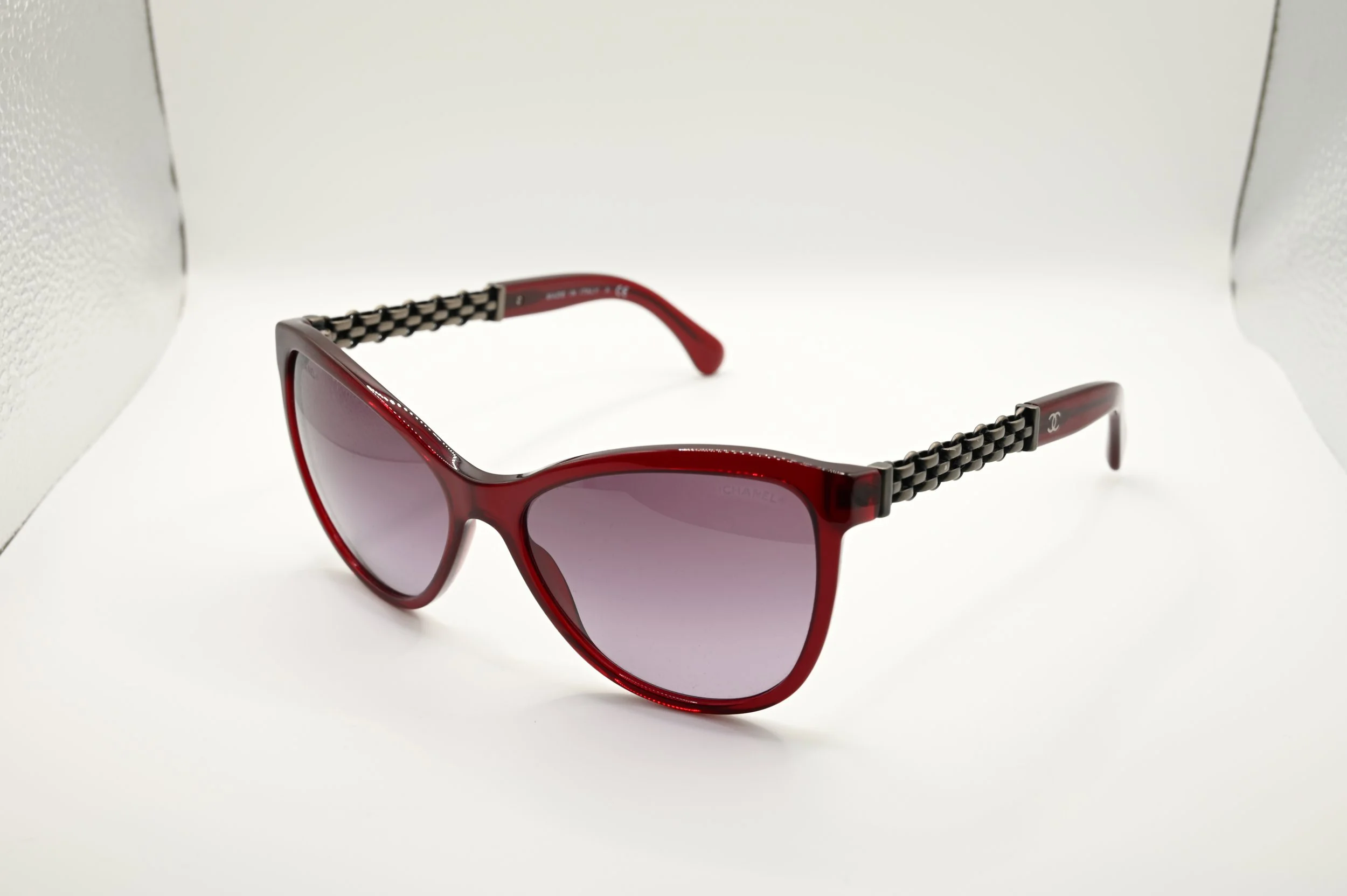 CHANEL CH5326 1528S1  58 2N 140 SED RED BURGUNDY
