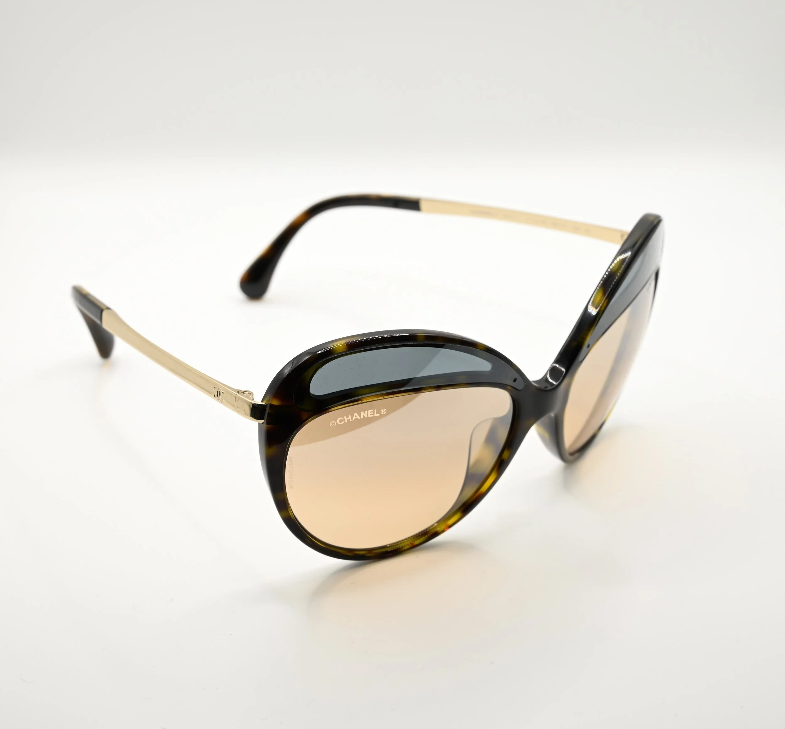 CHANEL CH5379A  C7143D 58 2N 140 TORTISE SHELL ROSE GOLD