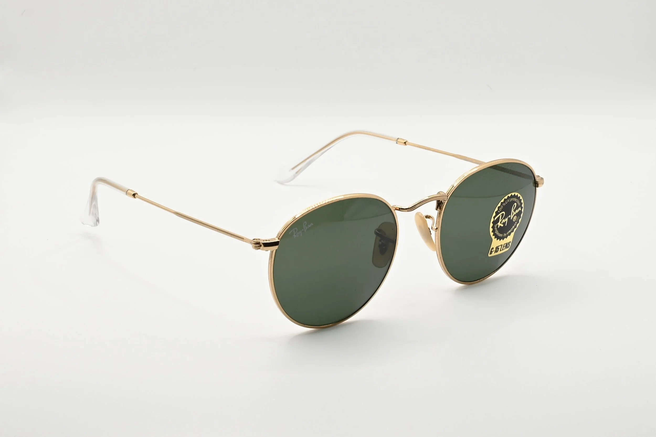 RAY BAN RB3447 001 50 3N 145 ROUND METAL /ARISTA GREEN RX: STD