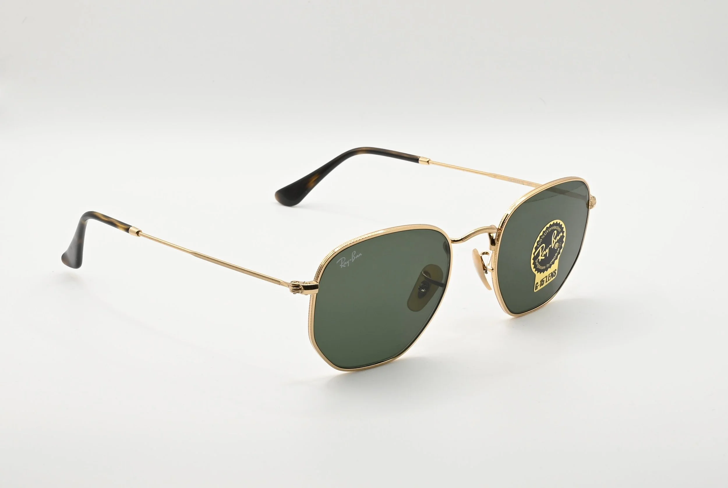 RAY BAN RB3548N 001 51 3N 145 HEXAGONAL ARISTA/GREEN  RX:STD