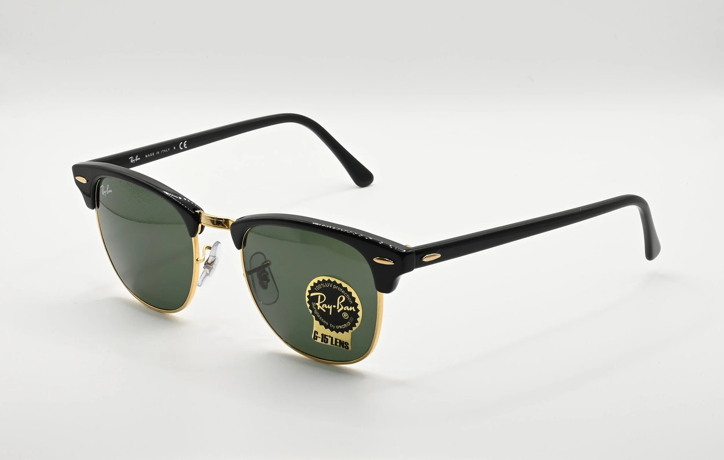 RAY BAN RB3016 CLUBMASTER W0365 BLACK ON ARISTA 51 3N 145 RX:STD