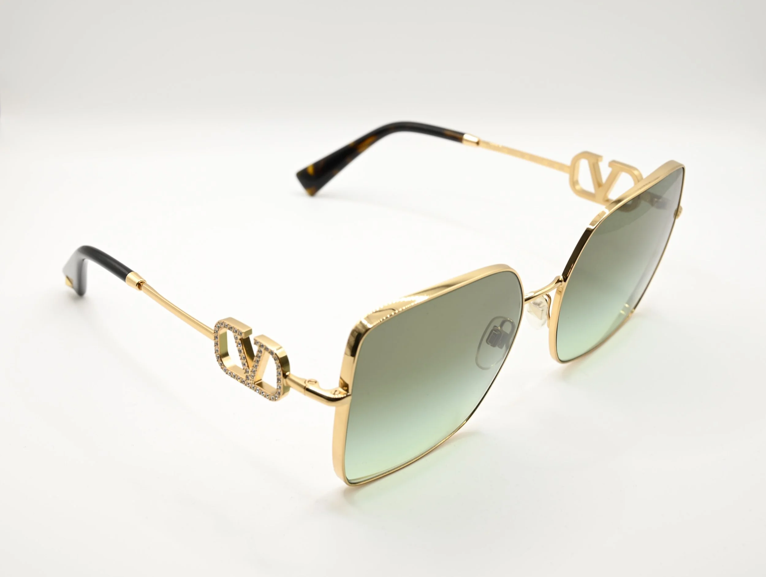 Valentino VA2041 30028E 59 2N 140Gold, Gradient Green