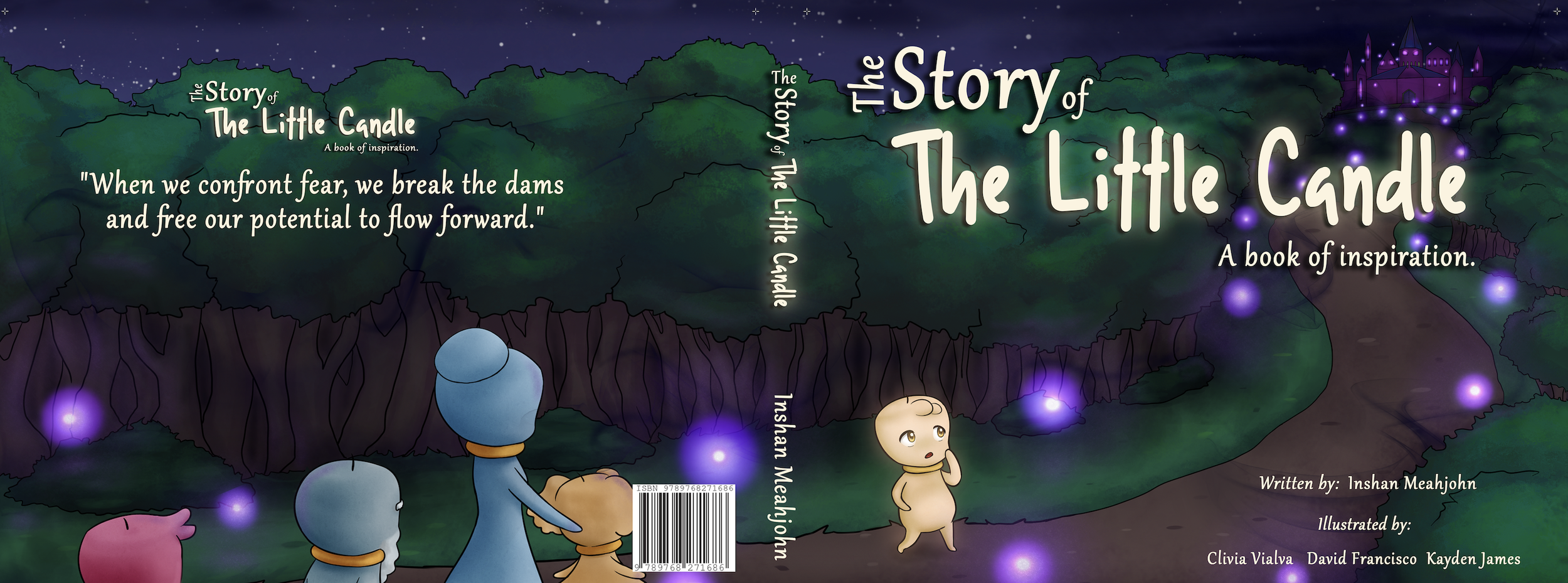 Book cover of The Story of the Little Candle by Dr. Inshan Meahjohn, a story about purpose, resilience, and human-centred leadership