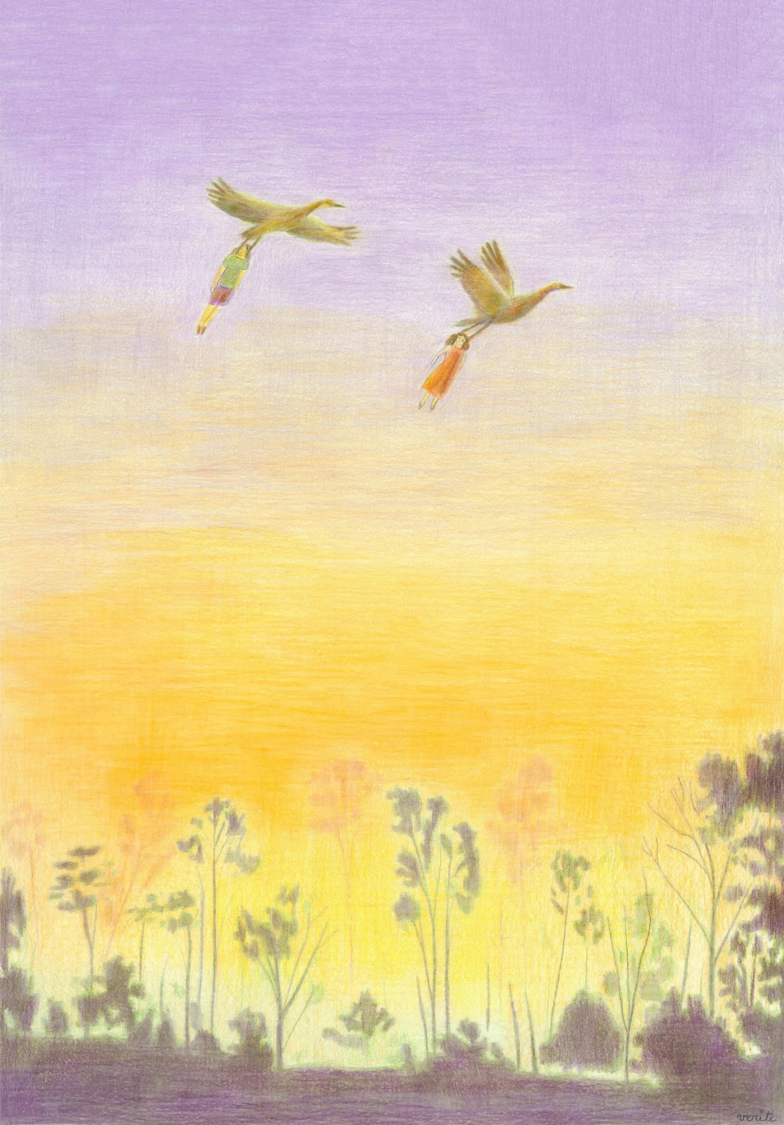 Sauvetage
Illustration aux crayons de couleur
Format A3