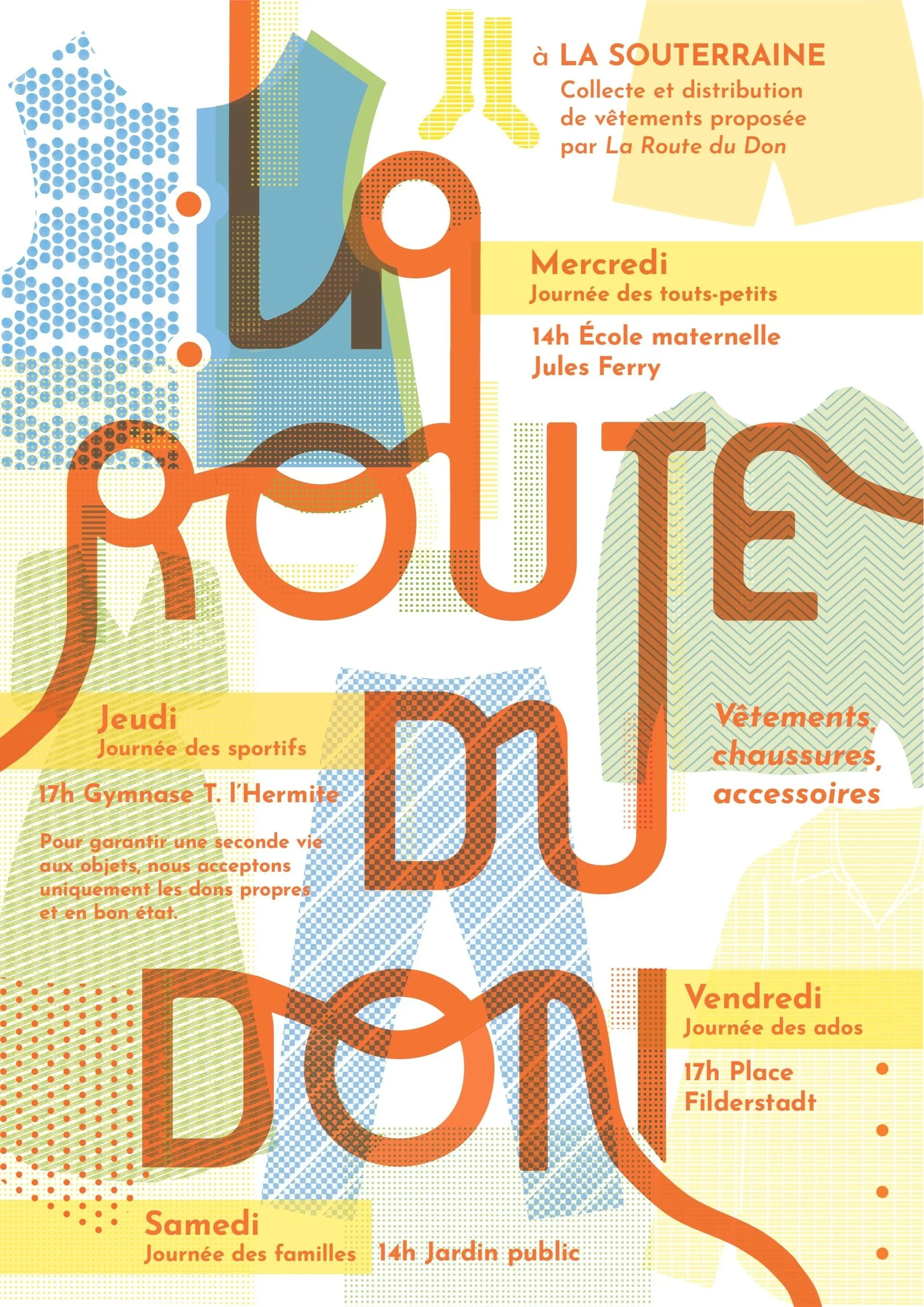 Affiche finale pour le projet La Route du Don