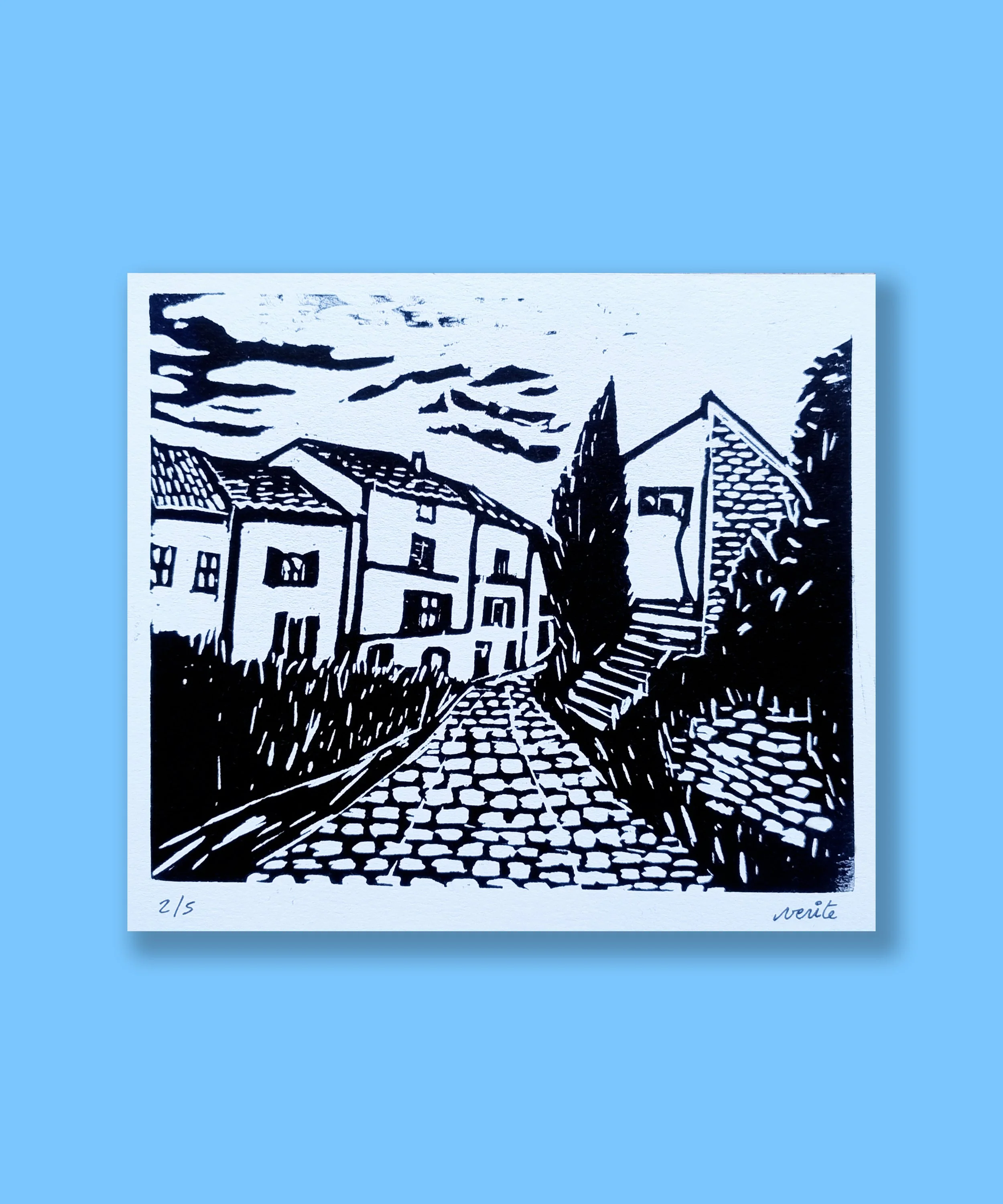 Linogravure "Mane"