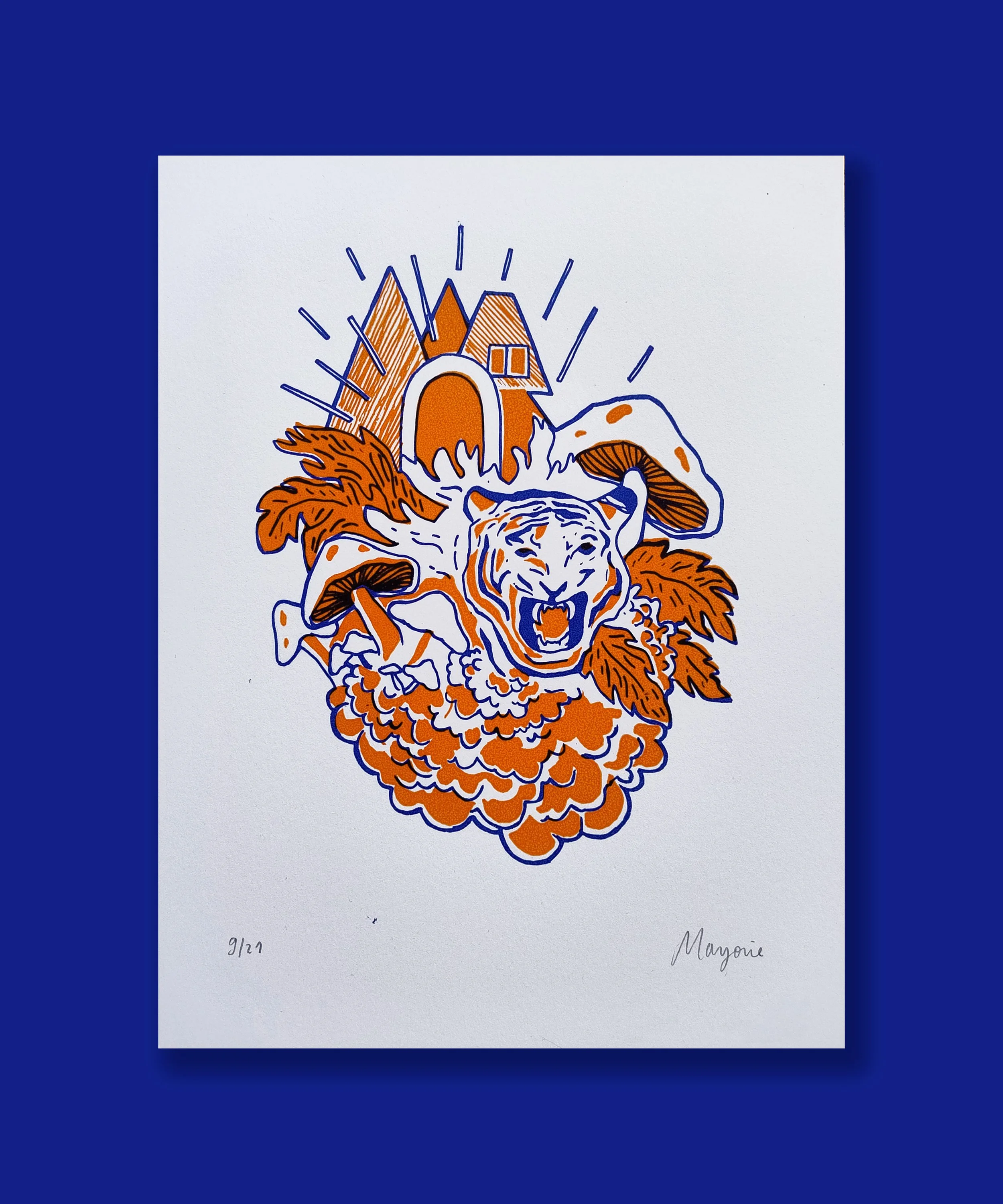 Sérigraphie "Cabeza de selva"