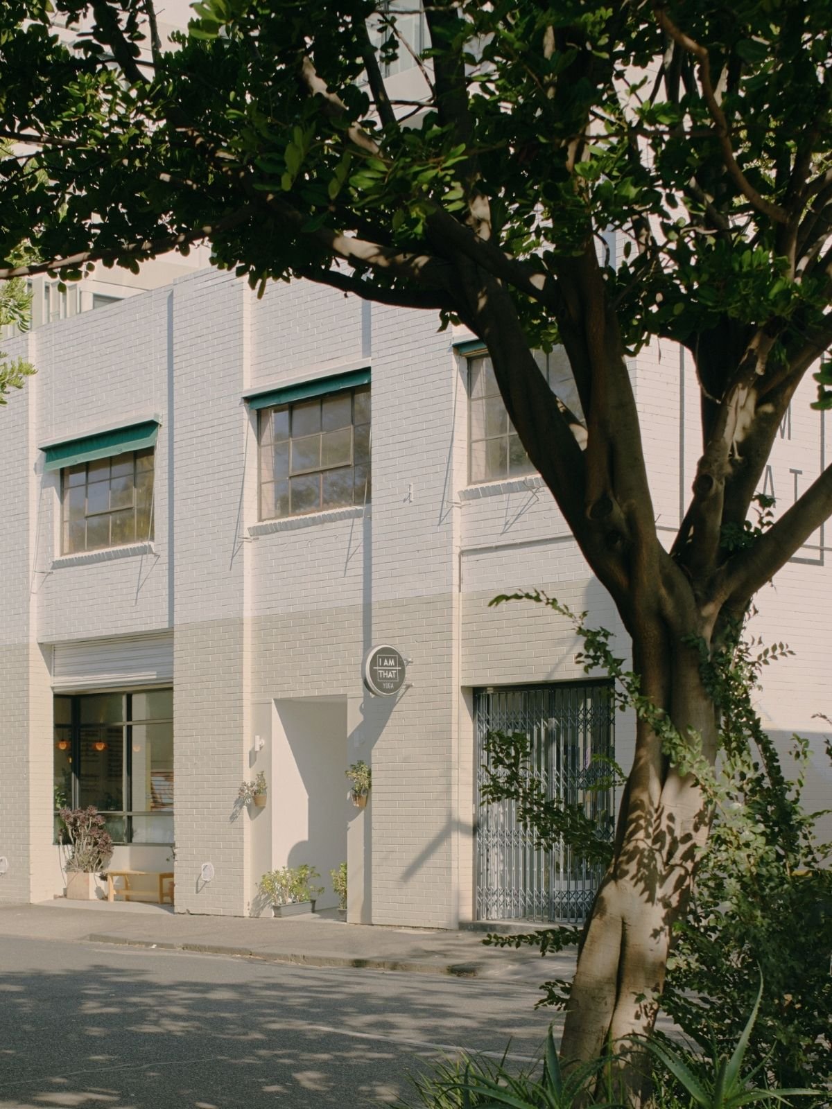 Street entrance to I Am That Studio, a yoga, Pilates and wellness studio in Collingwood, Melbourne