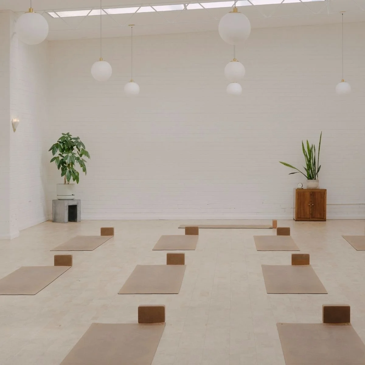 Yoga and Pilates studio set up for a private corporate group at I Am That Studio in Collingwood