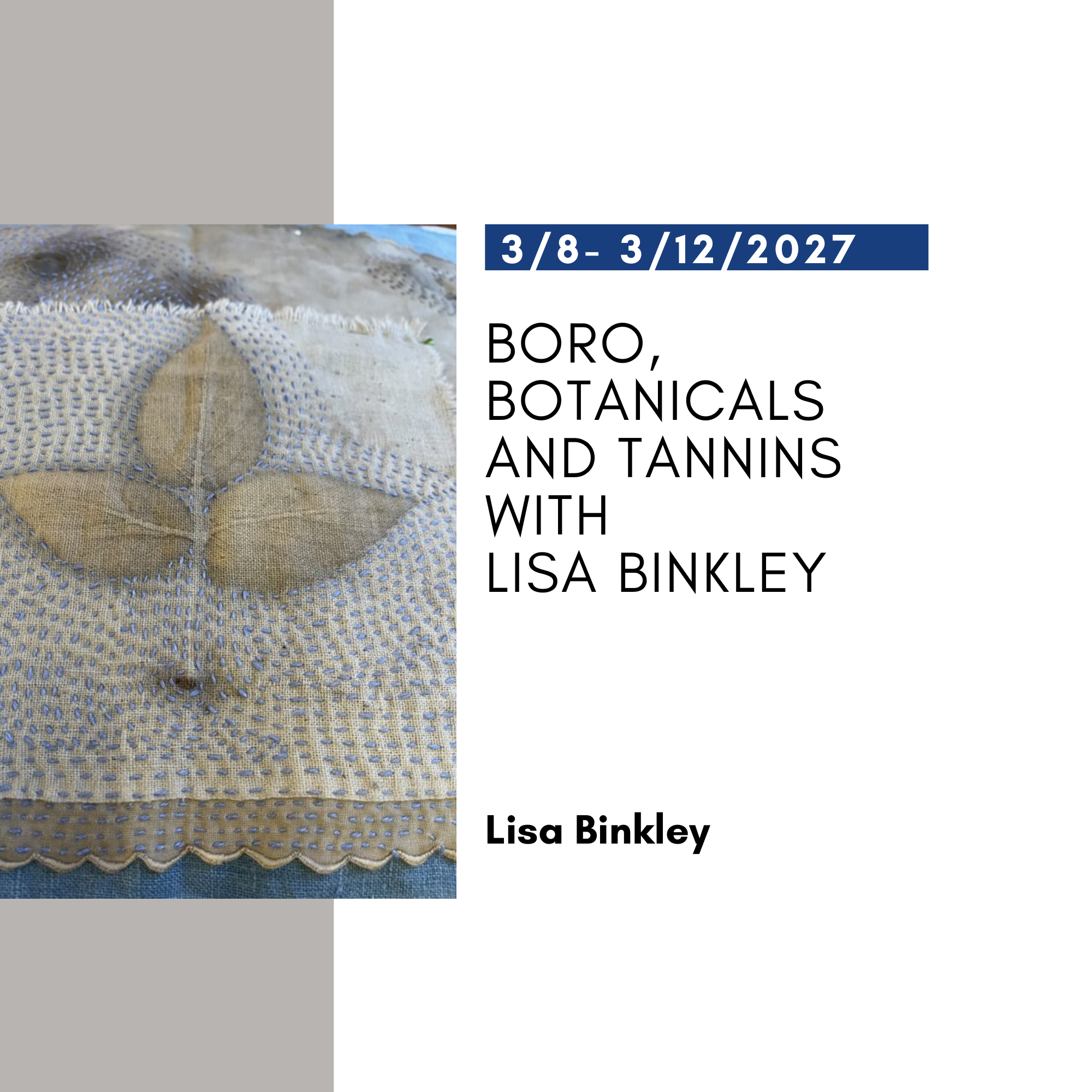 Boro, Botanicals and Tannins with Lisa Binkley