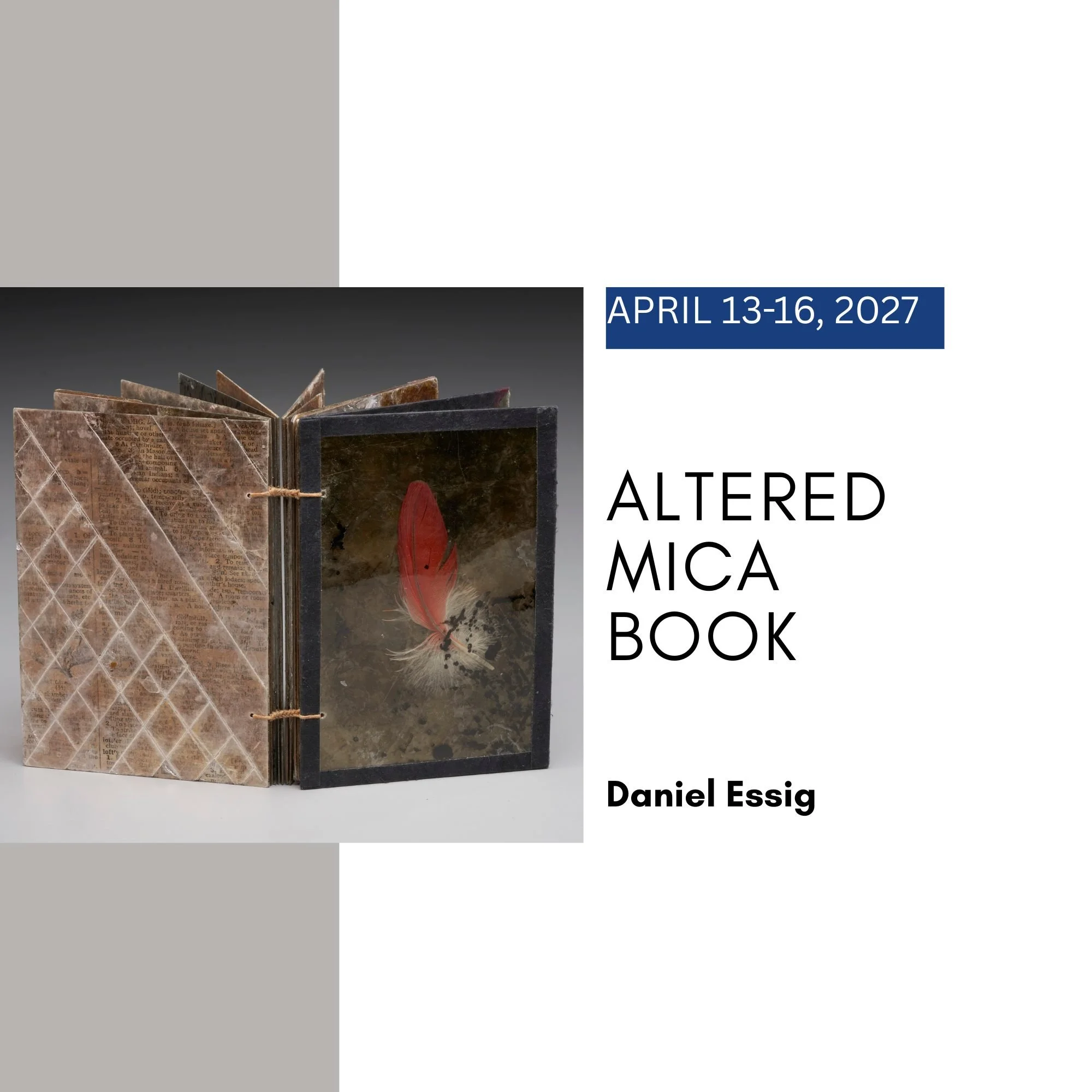 NEW Instructor Announcement ✨

Thrilled to welcome Daniel Essig to Aya Fiber Studio for an extraordinary sculptural book arts workshop exploring Coptic binding, mica, handmade papers, hidden spaces, and storytelling through handmade books.

This work