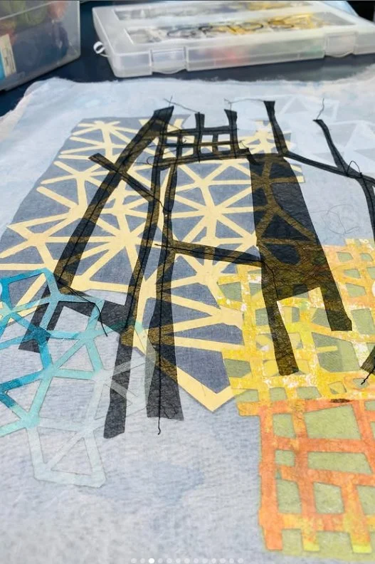 student work in Valerie goodwin workshop showing transparency