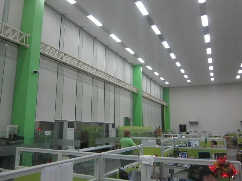 Large glass window blinds installation in Metro Manila office