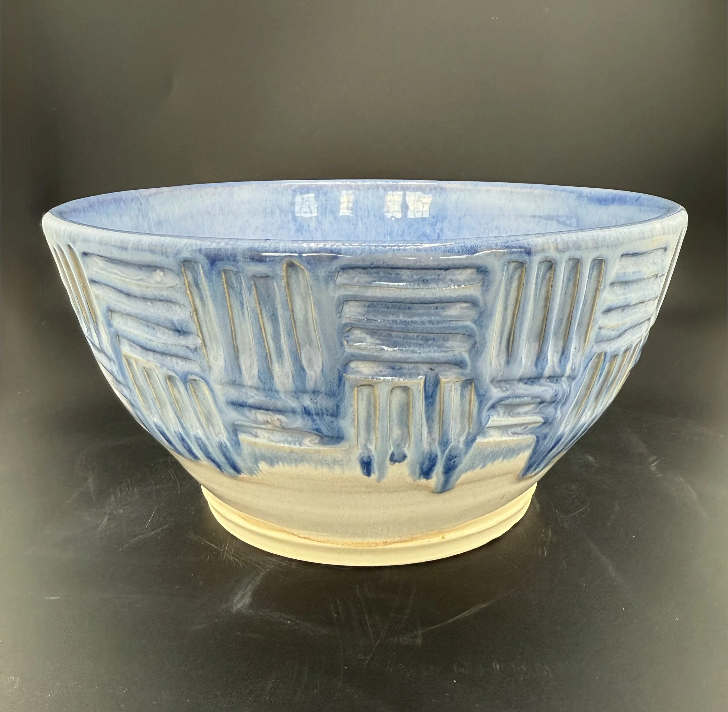 Blue Hashmark Bowl