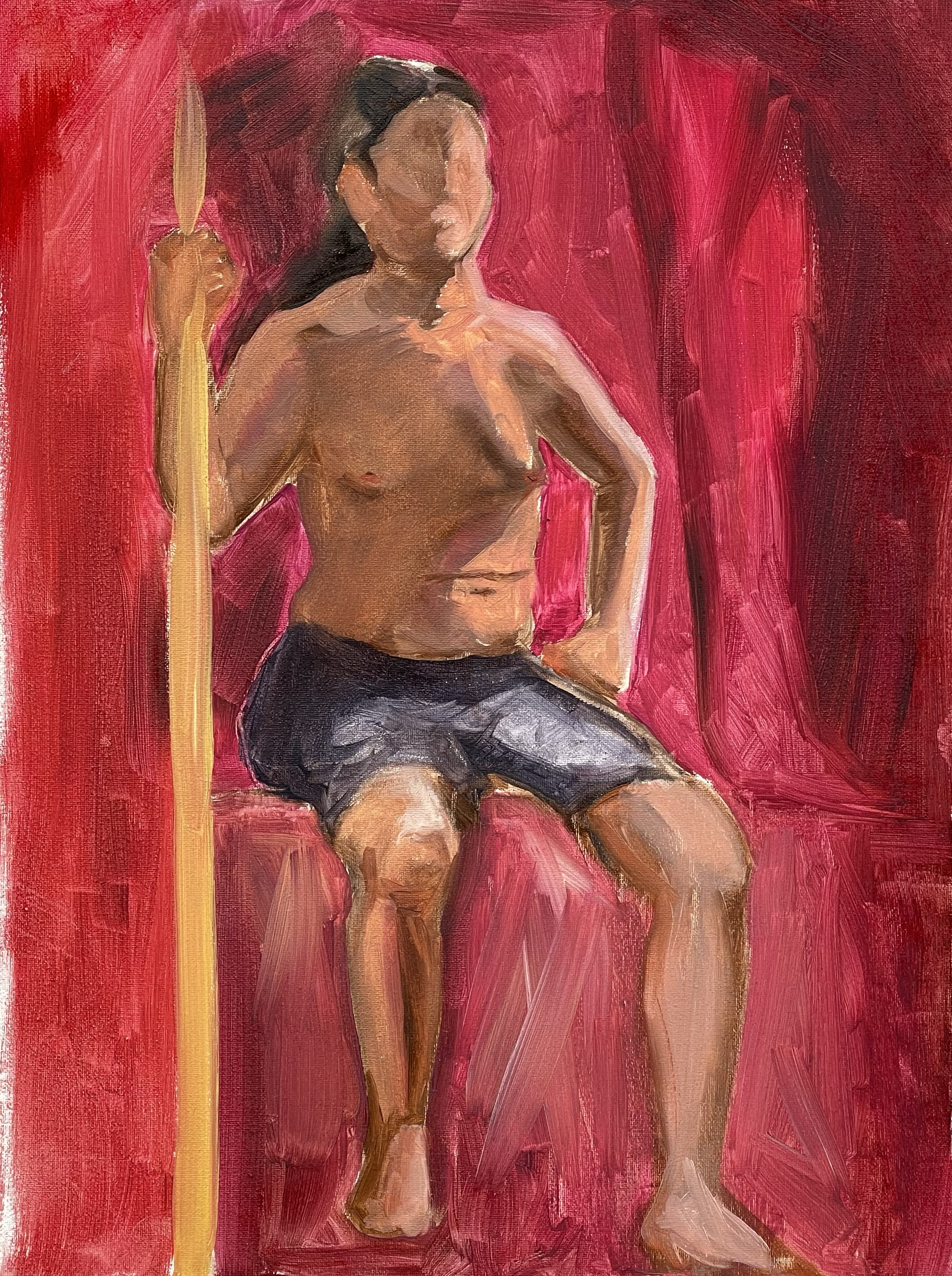 Life Model, oil on canvas 25x40, Milan 2024