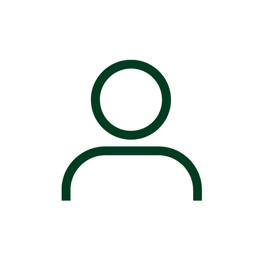 Icon of a user silhouette with a crown, representing a profile or user account with a crown symbol.