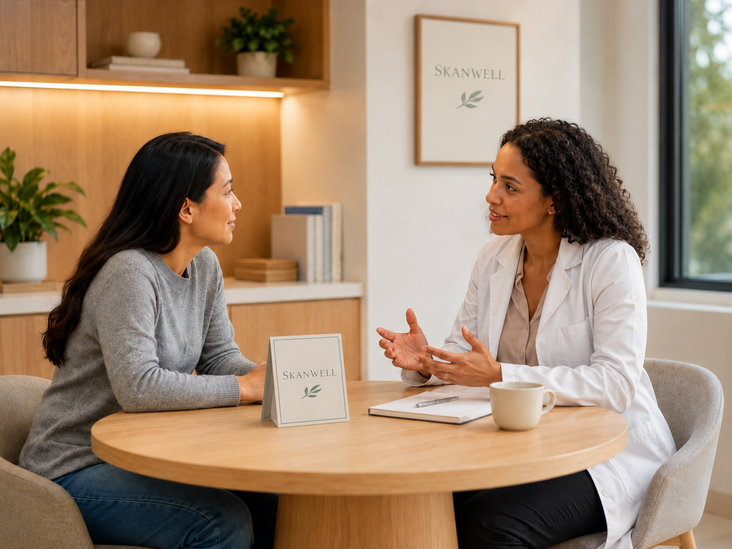 A patient receiving a medical weight management and GLP-1 consultation at SkanWell in Camillus, NY