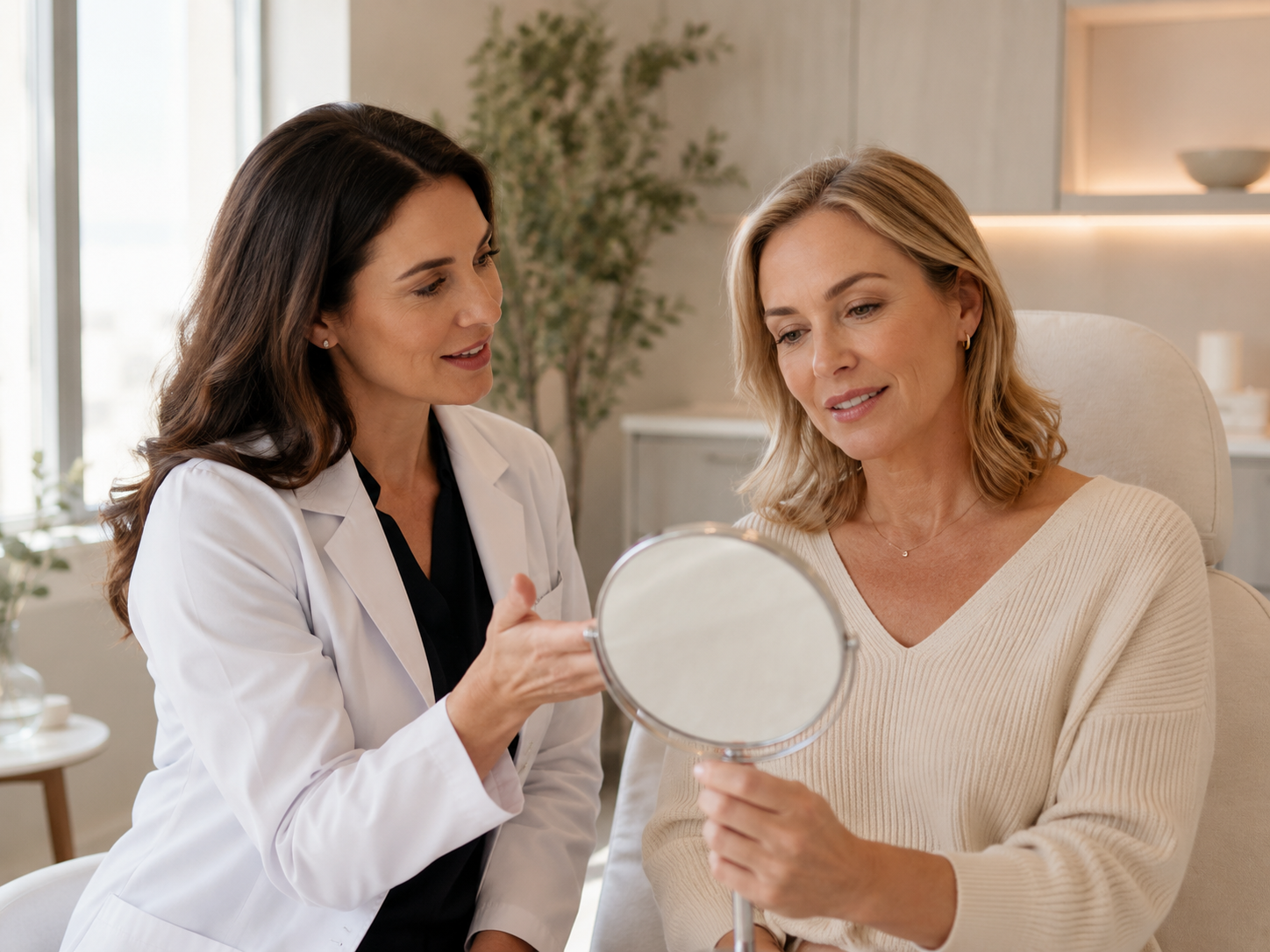 A patient receiving a Botox, Dysport, filler injection consultation at SkanWell in Camillus, NY - Manlius, NY