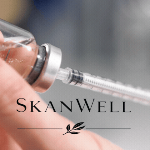 Medication in a vial being drawn into a needle at SkanWell